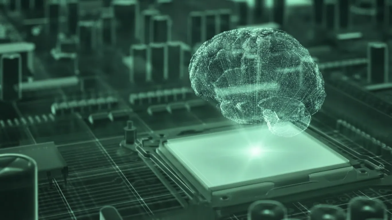 Digital brain gologramma tablet